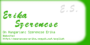 erika szerencse business card